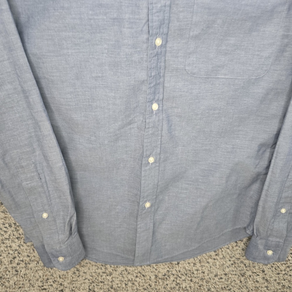 Jos A‎ Bank Dress Shirt Mens 15 34 Blue Button Stretch Non Iron Extreme Slim Fit - Picture 5 of 8